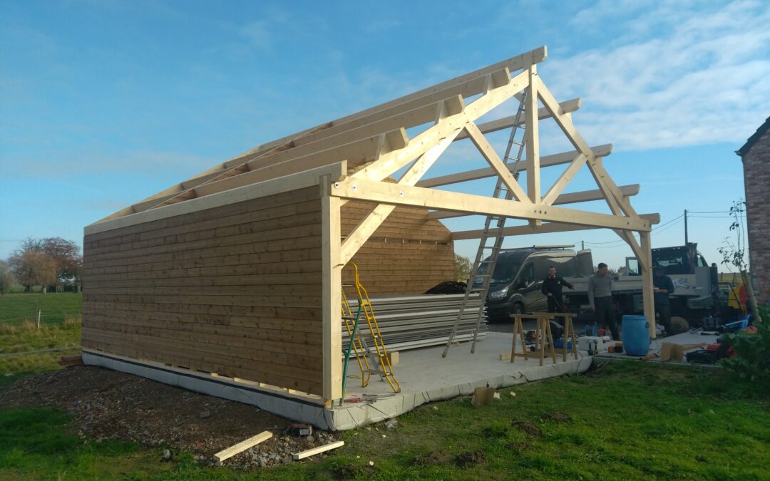 Carport toiture deux pans – Thieulain